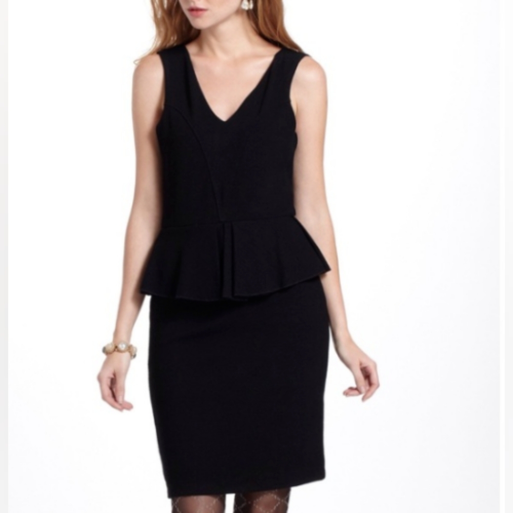 Ganni Anthropologie Programme Miss Marple Peplum Dress